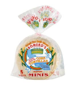 la molienda 0012 0644 Romero s White Corn Tortillas Minis 4.5 65 dz30 oz